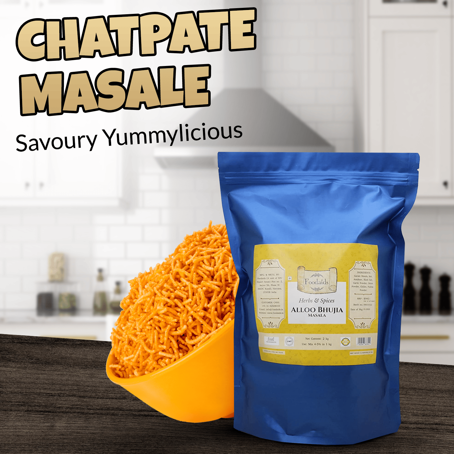 Foodaids Aloo Bhujia Masala Pack of 2 kg.( Make your own bhujia)