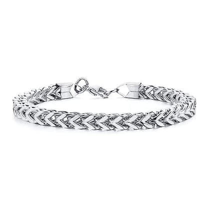 Stainless Steel Silver Coated Charm Bracelet