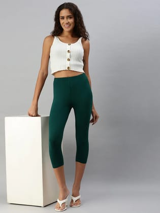Prisma leggings capri-Bottle Green