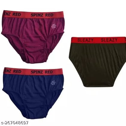 PACK OF 3 COMBO'S|COTTON RICH|MENS BRIEFS|OUTER ELASTIC|SUPER SOFT|