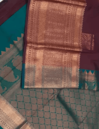 Woven, Solid/Plain Pure Silk Saree Maroon color saree with distumper color pallu Woven, Solid/Plain Pure Silk Saree Maroon color saree with distumper color pallu