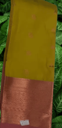 Women Semi Pattu Saree Silk Blend Saree Apple green color saree with baby pink color pallu and blouse Women Semi Pattu Saree Silk Blend Saree Apple green color saree with baby pink color pallu and blouse