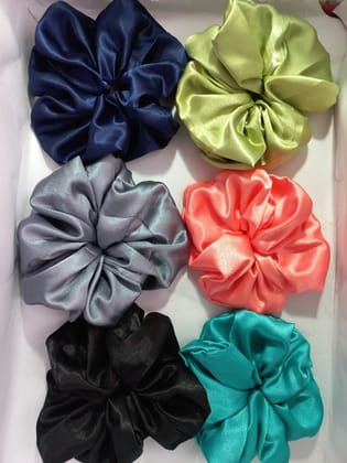Satin Scrunchies Set of 6 Pcs Satin Scrunchies Set of 6 Pcs