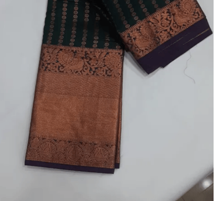 Woven, Solid/Plain Pure Silk Saree (Green) Woven, Solid/Plain Pure Silk Saree (Green)
