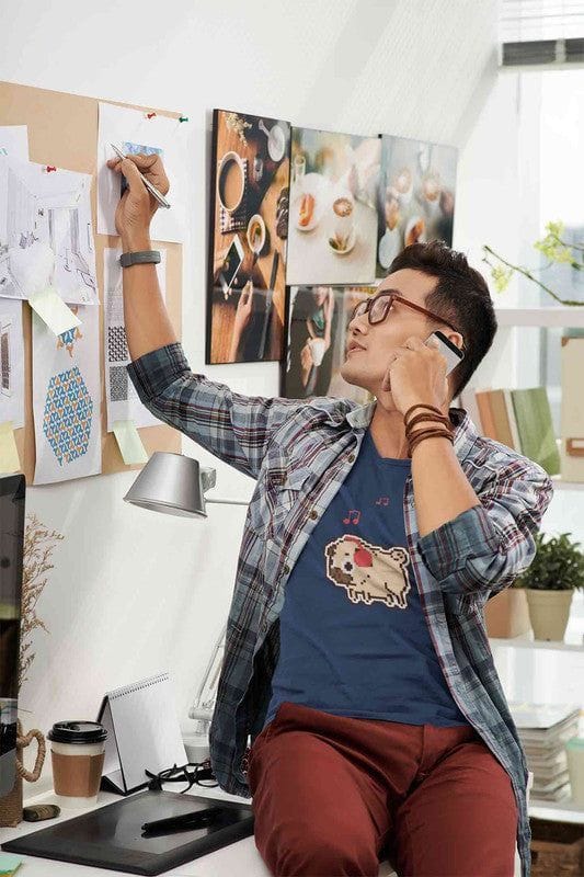 V Neck T-Shirt (Men) - Puggy Baby (4 Colours)