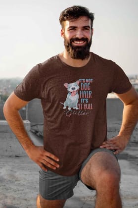 Round Neck T-Shirt (Men) - Pitbull Glitter (9 Colours)