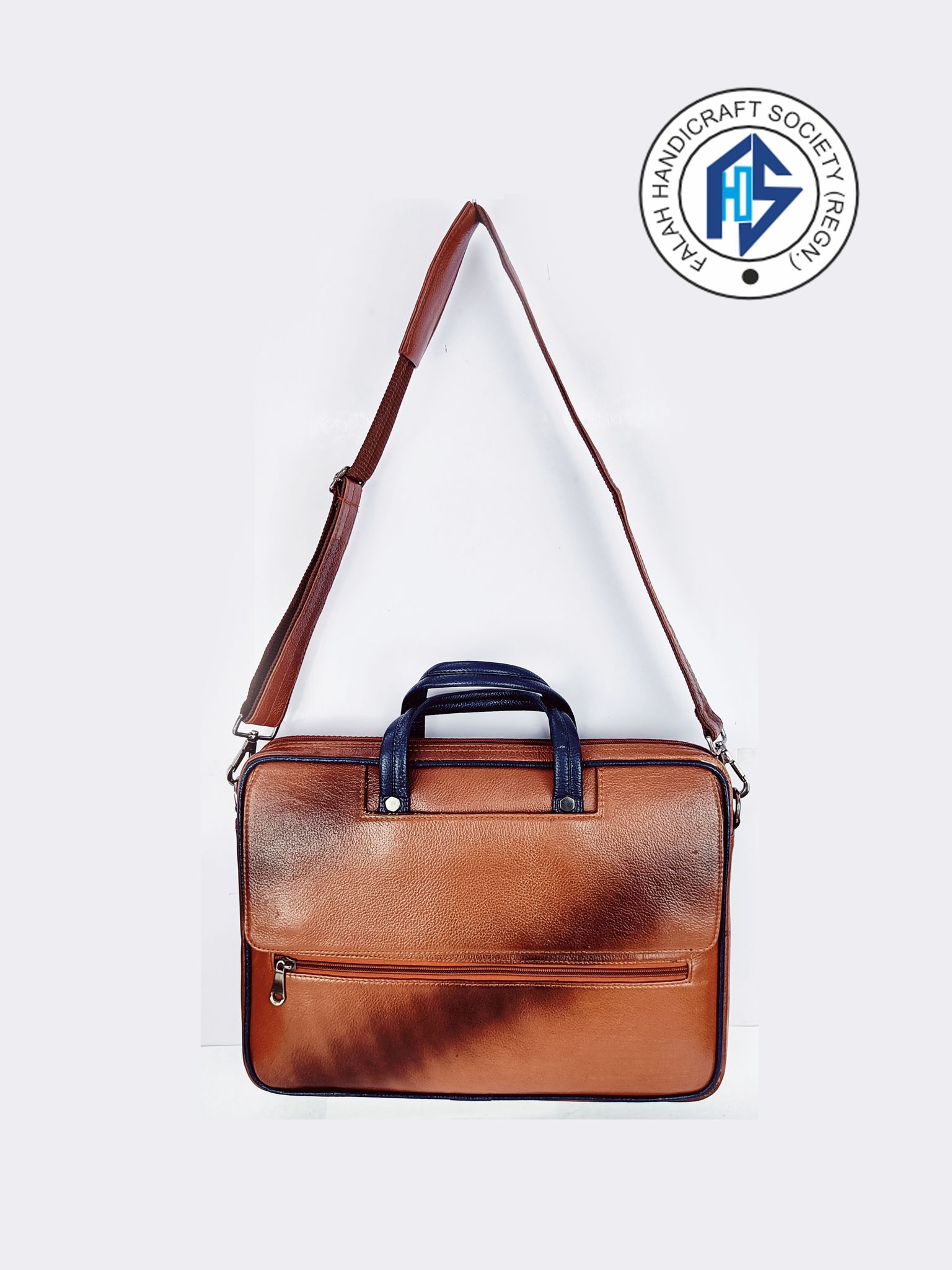 FHS Genuine Leather Office Bag - Brown | Laptop bag for Men