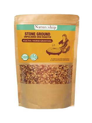 Natureship - Hand roasted and stone-ground Kulthi Dal, 500 grams. Natureship - Hand roasted and stone-ground Kulthi Dal, 500 grams.