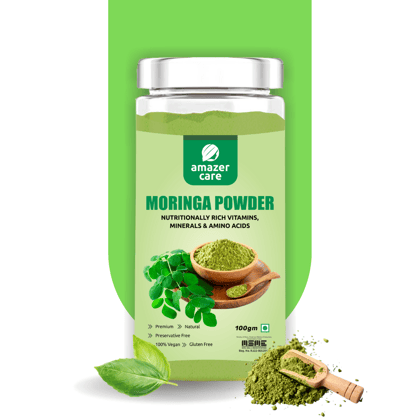 AmazerCare Moringa Powder (Moringa Leaf Powder)- Pure & Natural For Eating & Drink, Rich proteins, Minerals, Amino Acids, Antioxidants | Immunity Booster | Weight Loss AmazerCare Moringa Powder (Moringa Leaf Powder)- Pure & Natural For Eating & Drink, Rich proteins, Minerals, Amino Acids, Antioxidants | Immunity Booster | Weight Loss