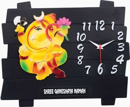 Wall Clock Analog 13 inch Lord Ganesh Wall Clock Gift Items| Home Decor , Wall Decoration Items