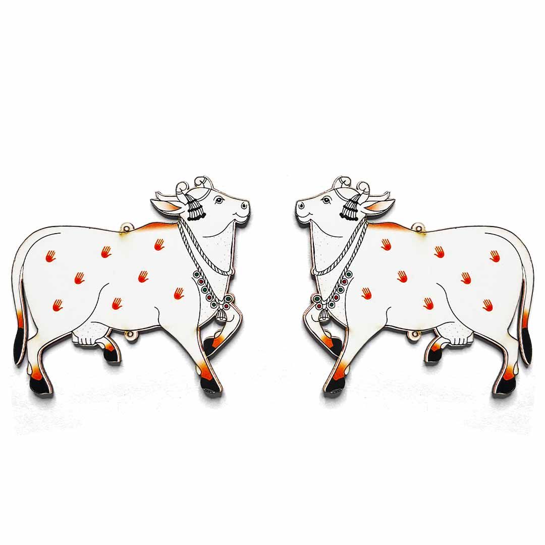 Adikala Pichwai Cow MDF Cutout Design for Diwali | Dussehra | Rangoli | Pooja | Festival Gift | Wedding Decorations (5INCHES)