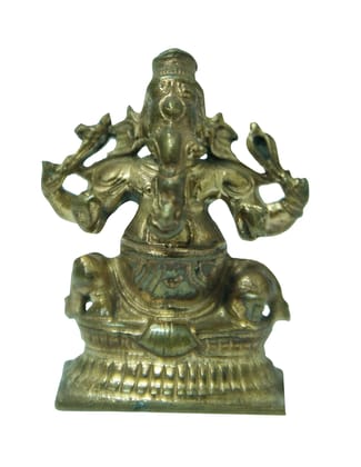 POOMPUHAR Handmade Bronze Ganesha (2.5 cm x 1.2 cm x 3.8 cm, Gold) POOMPUHAR Handmade Bronze Ganesha (2.5 cm x 1.2 cm x 3.8 cm, Gold)