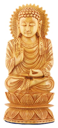 White wood buddha