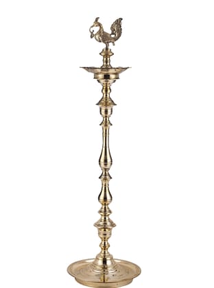 POOMPUHAR Handmade Brass Annam Plain Lamp (50 cm x 50 cm x 182 cm, Yellow) POOMPUHAR Handmade Brass Annam Plain Lamp (50 cm x 50 cm x 182 cm, Yellow)