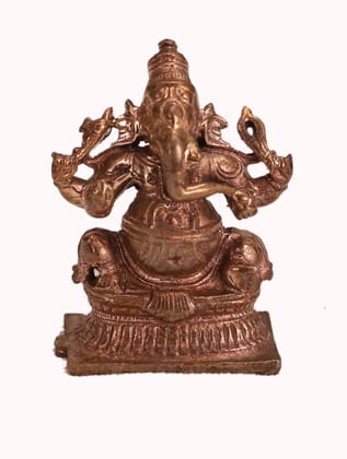 Poompuhar Bronze Handcrafted Ganesh Idol, Standard, Bronze, 1 Piece