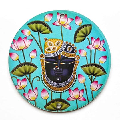 Big Size Pichwai Shrinathji Mdf | Pooja | Home Decoration | Pichwai Shrinath Ji | Mdf Printed Design | Shri Krishna MDF | Temple | Craft Making Product- 4 Inches