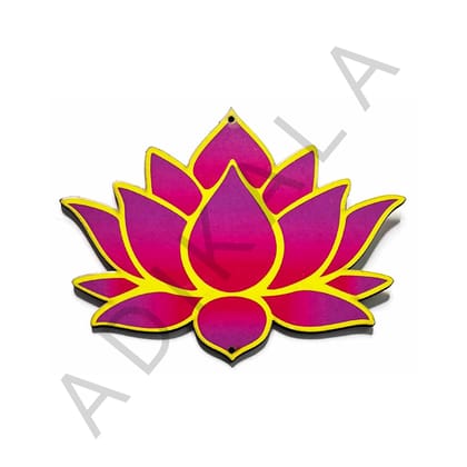 Pink Lotus Flower Set of 6 (Medium)  | MDF Cutout Design for Diwali | Dussehra | Rangoli | Pooja | Festival Gift | Wedding Decorations