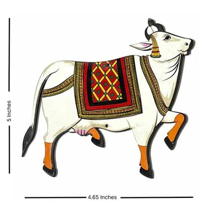 Decorative Pichwai Cow Mdf 5 IN Design for Diwali | Dussehra | Rangoli | Pooja | Festival Gift | Wedding Decorations (5 INCHES)