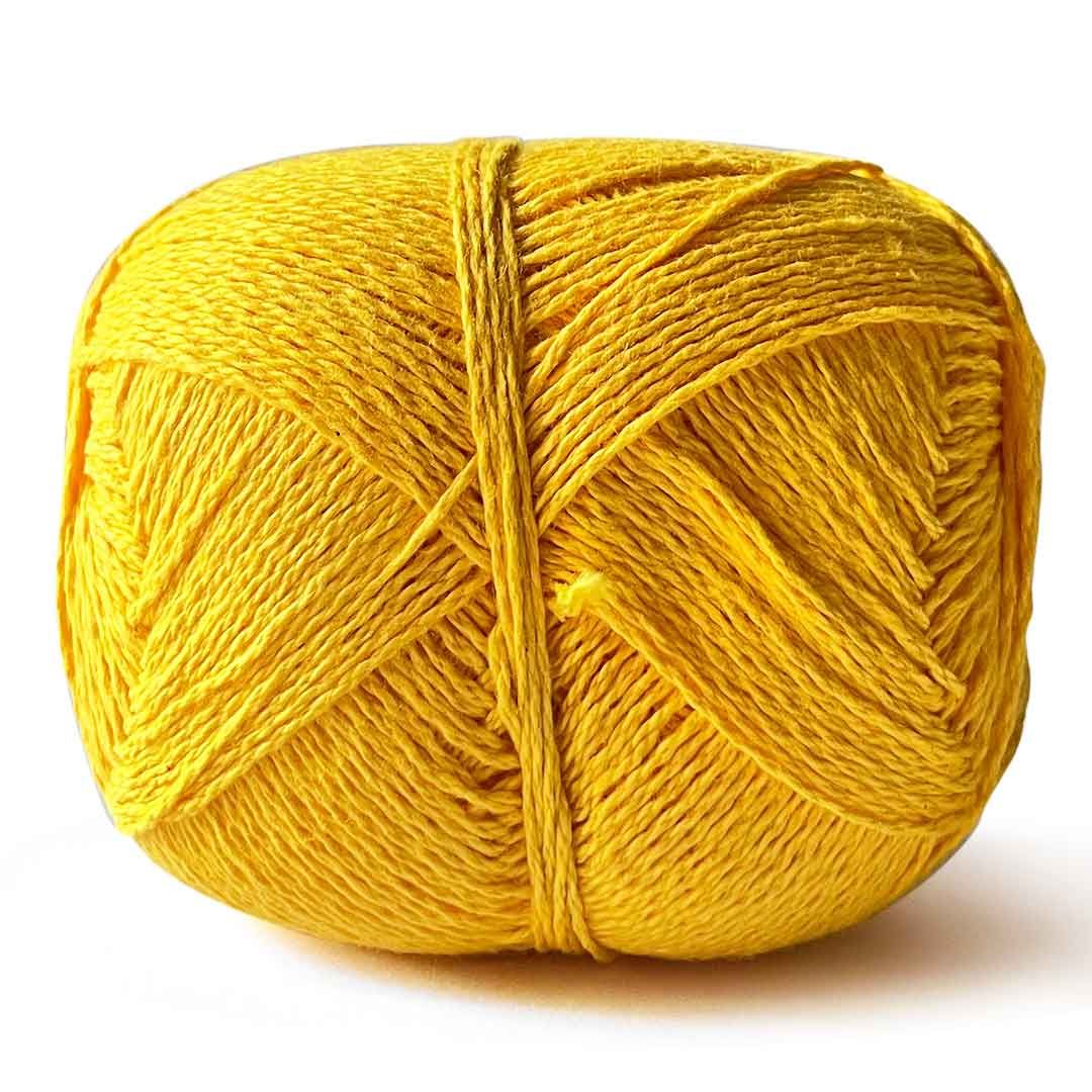 Mango Yellow Color 4 Ply Crochet Thread Cotton Yarn for Knitting & Craft Making | Thread for Knitting & Craft Markings- 125 GM (Cream)