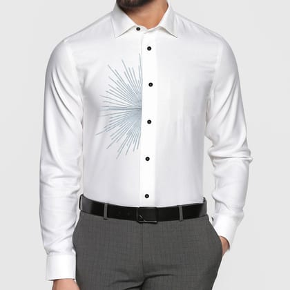 Trendy Men's Printed Shirt - Classic White Casual Fashion Shirt Trendy Men's Printed Shirt - Classic White Casual Fashion Shirt