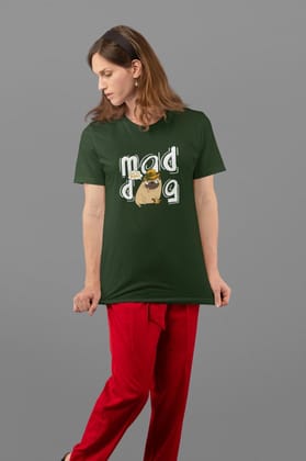 Round Neck T-Shirt (Women) - Pizza Pug (15 Colours)