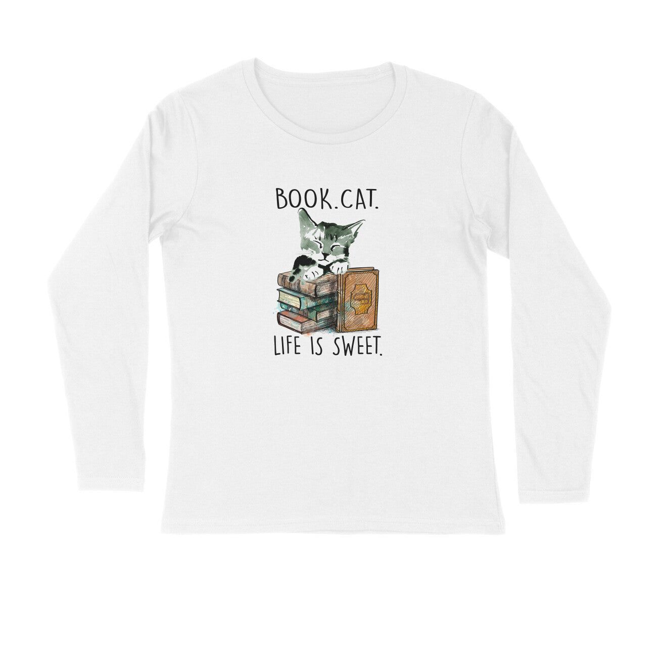 Full Sleeves Round Neck (Men) - Nerdy Kitty (3 Colours)