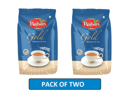 Rajbari Gold 250g x 2 | Premium CTC Tea | Strong & Robust Tea | Blended with Aromatic Long Leaves| 500g Rajbari Gold 250g x 2 | Premium CTC Tea | Strong & Robust Tea | Blended with Aromatic Long Leaves| 500g