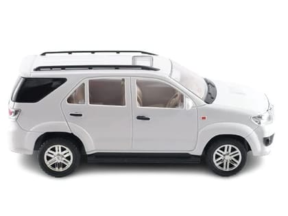 Mehtab Pull Back Plastic Fortuner Car Toy|Wonderful Design & Bold Looks|Miniature Scaled Models CarToy for Kids Fun (Pack of 1, White) Mehtab Pull Back Plastic Fortuner Car Toy|Wonderful Design & Bold Looks|Miniature Scaled Models CarToy for Kids Fun (Pack of 1, White)