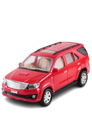 Pull Back Plastic Fortuner Car Toys|Wonderfull Design & Bold Look|Excellent Body|Perfect for Kids Fun (Pack of 1, Multicolor)
