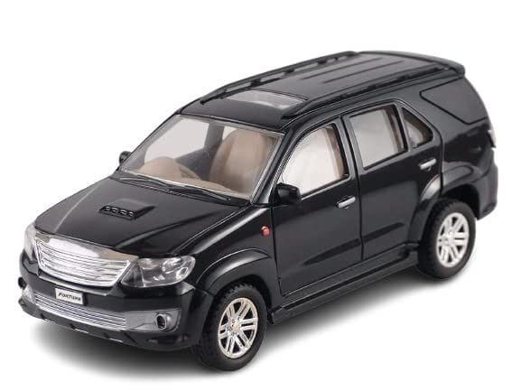 Mehtab Toys Plastic Fortuner Pull Back Car, 1 Pull Back Car, Assorted Colour (Colour as per Availability/Black or White)