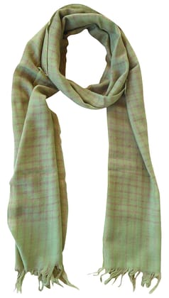 Hand woven Art Sand & Craft Handloom Scarf (Green) Hand woven Art Sand & Craft Handloom Scarf (Green)