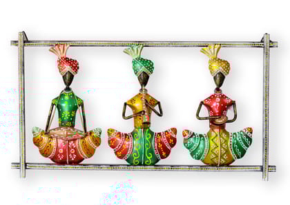 Handcrafted Indian Musicians Wall Hanging - Ethnic Home Decor