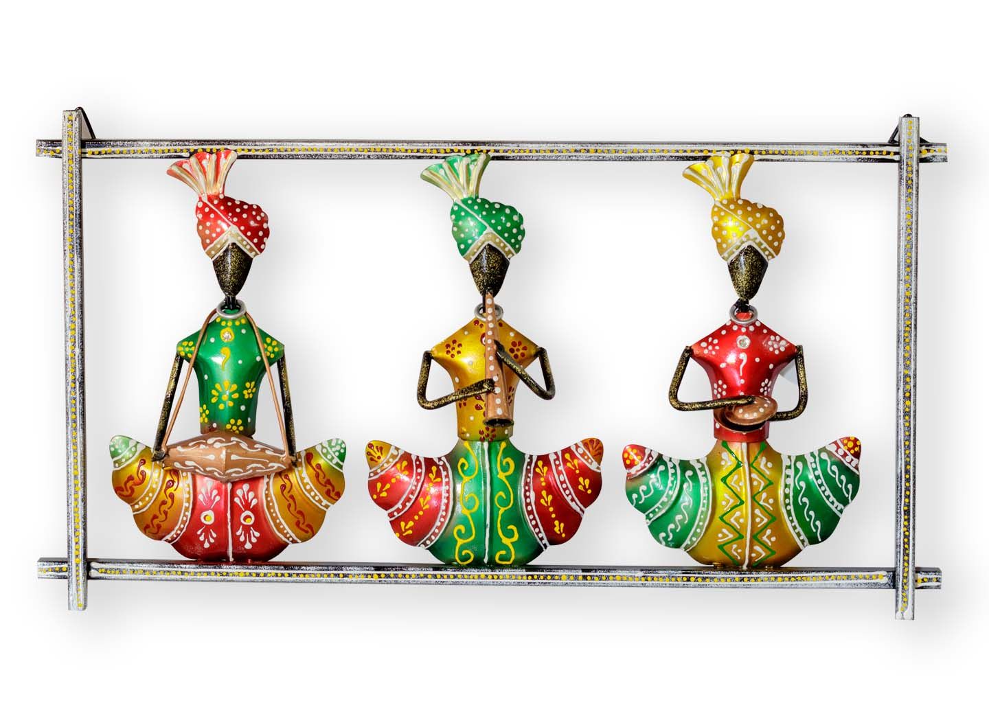 Handcrafted Indian Musicians Wall Hanging - Ethnic Home Decor