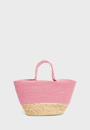 Pink & Cream Tote Bag