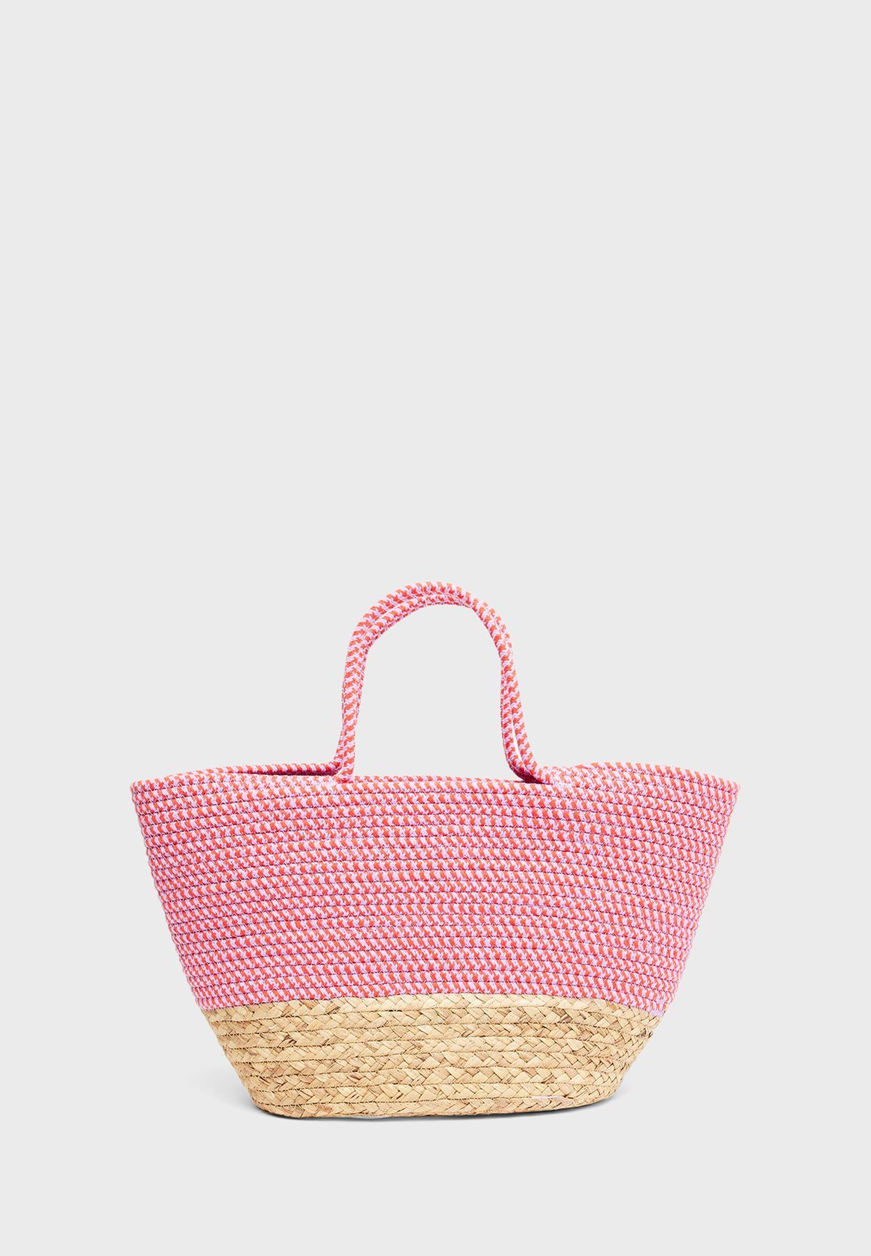 Pink & Cream Tote Bag
