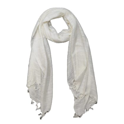 White Colour Plain Rayon Scarf White Colour Plain Rayon Scarf