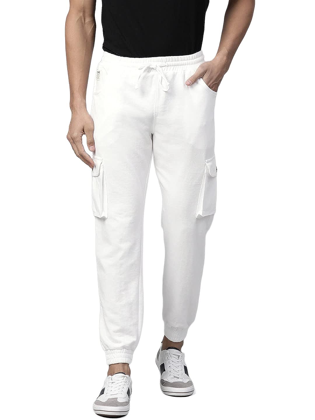 Men's Cotton Blend Slim Fit Cargo Track Pants