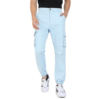 Men's Cuffed Hem Cargo Trousers for Casual Wear