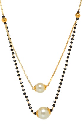 Aarohi13 Women's Pride Designer Gold Plated Mangalsutra Pendant with Chain for Women