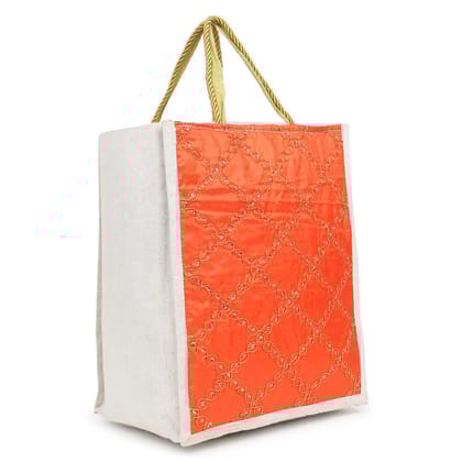 KSI Designer Women Jute Bag for Lunch Box | Shopping � Jute Handbag, Jute Tote, Jute Lunch Bags for Office, Tiffin Bags for Office, Printed Jute Bag