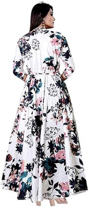 Monika Fashion Women Printed Gown Kurta Rayon Printed Maxi Long Gown Multicolor Dress Monika Fashion Women Printed Gown Kurta Rayon Printed Maxi Long Gown Multicolor Dress