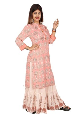 Monica Fashion Rayon Hand Work Straight Kurta and Sharara Set/Ethnic wear/Tradtional Wear/Kurti Botton Set/Kurti Sharara Set Monica Fashion Rayon Hand Work Straight Kurta and Sharara Set/Ethnic wear/Tradtional Wear/Kurti Botton Set/Kurti Sharara Set