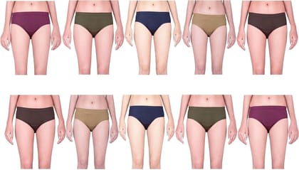 Be PerfectDaily Use Inner Wear Pure Cotton Panties/Panty Brief for Women & Girls (Pack of 10) Be PerfectDaily Use Inner Wear Pure Cotton Panties/Panty Brief for Women & Girls (Pack of 10)