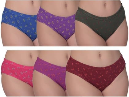 Be PerfectDaily Use Inner Wear Solid Printed Cotton Panties/Panty Brief for Women & Girls Multicolor (Pack of 6) Be PerfectDaily Use Inner Wear Solid Printed Cotton Panties/Panty Brief for Women & Girls Multicolor (Pack of 6)