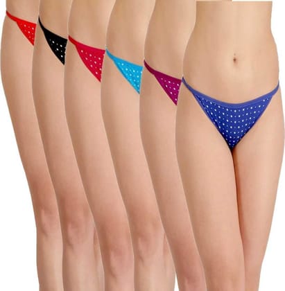 Be PerfectFashionable G-String Inner Wear Low Rise Printed Cotton Panties/Panty Brief for Women & Girls (Pack of 6) Be PerfectFashionable G-String Inner Wear Low Rise Printed Cotton Panties/Panty Brief for Women & Girls (Pack of 6)