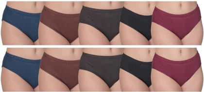 Be PerfectMore Comfortable Inner Wear Solid Cotton Panties/Panty Brief for Women & Girls (Pack of 10) Be PerfectMore Comfortable Inner Wear Solid Cotton Panties/Panty Brief for Women & Girls (Pack of 10)
