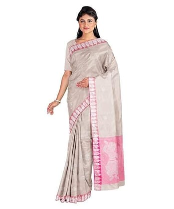 Dream Crushers Havey Silk Handwoven Beige-Pink Saree Dream Crushers Havey Silk Handwoven Beige-Pink Saree