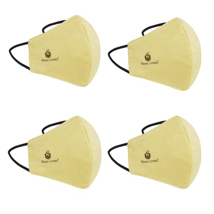 Marc Loire 100% Pure Cotton 6-Layered Super Soft Reusable Washable outdoor protection face mask for men/women (Pack of 4)