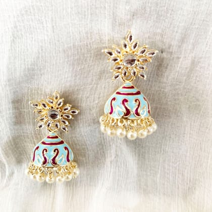 Traditional Meenakari Earrings/ Jhumkas /Jhumkis /Jhumka Traditional Meenakari Earrings/ Jhumkas /Jhumkis /Jhumka
