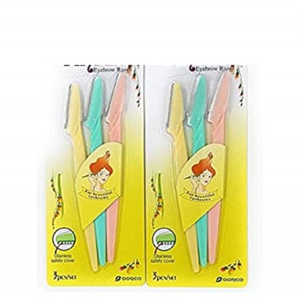 Elecsera Eyebrow, Neck, Face, Upper Lips as well as Unnecessary Hairs Elsewhere Shaping Trimmer Shaper Shaver Razor Tool (Pack of 6)